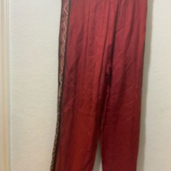 Anthropologie Conditions Apply Handmade  Wide Leg Pants size S drawstring - Picture 3 of 5